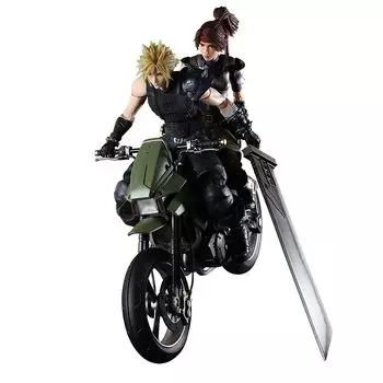 Final Fantasy VII Remake PLAY ARTS Kai Cloud Bike SET ПВХ окрашенная подвижная фигурка Джесси и чёрный