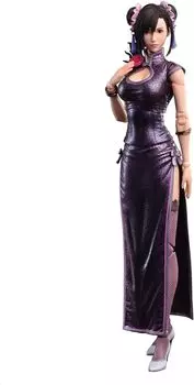 Final Fantasy VII Remake PLAY ARTS Кай Тифа Локхарт в платье бойца, подвижная фигурка из ПВХ, окрашенная в вер. фиолетовый