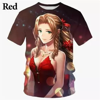 Final Fantasy XVI Футболки с принтом Tifa 3D Anime Game Сексуальные девушки с графикой О-образным вырезом Унисекс y2k Топ Популярная мужская одежда в стиле Харадзюку S
