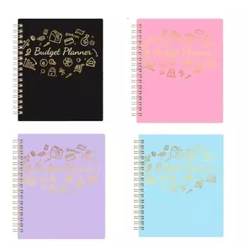 Финансовая книга Книга бюджета наличных денег Блокнот B5 Финансовое планирование План Книга Сбережения Денег Счетная книга One Size чёрный