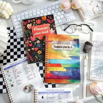 Финансовый план, блокнот, практичный блокнот, трекер расходов для заметок и бюджета, 104 листа