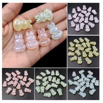 Fine Flash 5 шт. DIY тыква кролик браслет ожерелье аксессуары вертикальные отверстия свободные бусины имитация нефрита цвет УФ материалы ручной работы фиолетовый