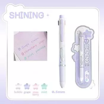 Fine Flash Four in One Ballpoint Pen Multifunctional Gravity Sensor Roller Ball Pen Office