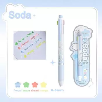 Fine Flash Four in One Ballpoint Pen Multifunctional Gravity Sensor Roller Ball Pen Office