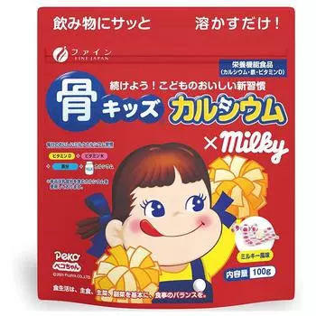 FINE Japan Bone Kids Milky детский молочный напиток для поддержания роста, 100 гр