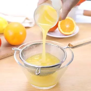 Fine Mesh Stainless Steel Colander with Hook for Pasta Wooden Handle Noodle Spoons Drainer Flour Strainer Kitchen Accessories