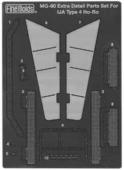 Fine Mold Scale Detail Up детали для пушки Type 4 Пластиковые детали модели MG80 1/35 Фототравление самоходная