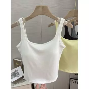 Fine Thread Camisole Women s Bra with Chest Pad Integrated Beauty Back Spring and Summer Slim Fit Inner Wear Base Tops Outerwear