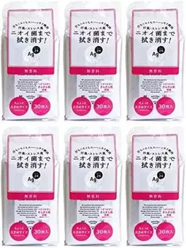 Fine Today AG Deo 24 Clear Shower Sheet N x 6 шт. Дезодорирующая салфетка [Наборная продажа] Без отдушки (30 листов)