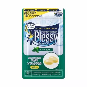 finebase Finebase Blessy Pure100 Etiquette Care Неприятный запах изо рта Мята перечная Сделано в Японии 30 таблеток