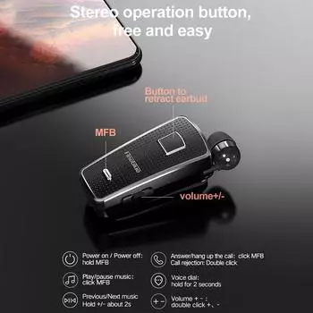 Fineblue F970 Pro Наушники-вкладыши Беспроводная гарнитура Bluetooth 5.0 с вибрирующим зажимом для ношения белый