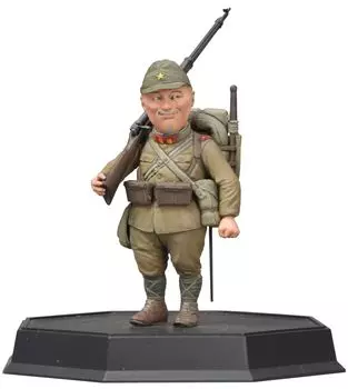 FineMolds World Fighter Collection, японская императорская армия, пехотный рядовой, пехотный пулемет Oshimizu Type 38, пластиковая модель, неокрашенный комплект для сборки FT03