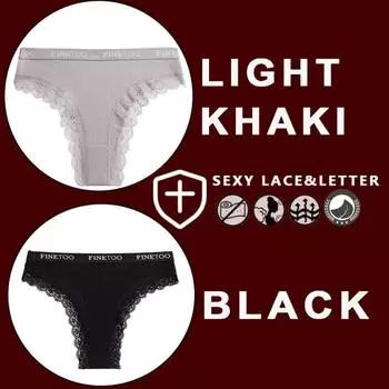 FINETOO, 2 шт./компл., женские хлопковые трусики для девочек, стринги с надписью, бразильские трусики, сексуальное кружевное нижнее белье для женщин, нижнее белье, трусики-бикини M