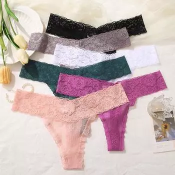 FINETOO, 3 шт./компл., S-XL, женские кружевные стринги, трусики-стринги, сексуальное нижнее белье с цветочным принтом для девочек, Perspectuve, женские трусы, женское нижнее белье S