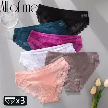 FINETOO 3 шт./компл. сексуальные кружевные стринги женские трусики-бабочки с низкой талией прозрачное нижнее белье женские трусы Lingere трусики женское нижнее белье S