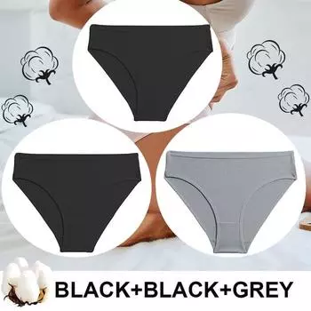 FINETOO, 3 шт./лот, женские трусики с высокой талией, бесшовные трусики, нижнее белье, хлопковые трусы, сексуальное женское белье, женское нижнее белье L
