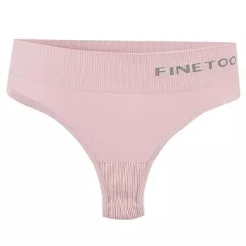 FINETOO Бесшовные стринги с высокой талией, женские мягкие трусики с Т-образной спинкой, M-2XL, стринги, нижнее белье, женские трусы-бикини с буквенным принтом, женское нижнее белье XL-2XL розовый