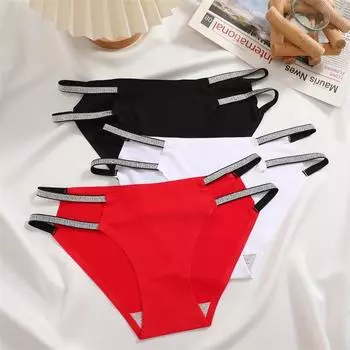 FINETOO бесшовные трусики для женщин, сексуальный пояс, дизайн, короткое удобное нижнее белье со средней талией S белый