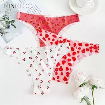 FINETOO бесшовные трусики из ледяного шелка для женщин цельные летние трусы антимикробное нижнее белье для холодной погоды S