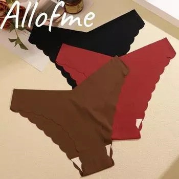 FINETOO Большие размеры Женские трусики из ледяного шелка Бесшовное и бесшовное нижнее белье Трусы с V-образным вырезом L белый