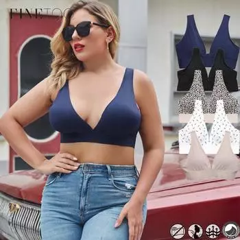 FINETOO Бюстгальтер пуш-ап для женщин Бесшовное белье Удобное нижнее белье S белый