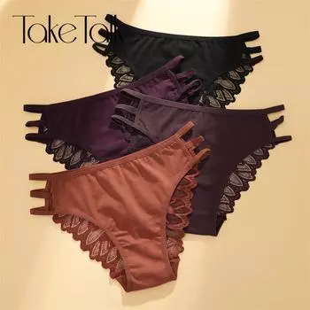 FINETOO кружево с хлопком трусики для женщин сексуальное комфортное нижнее белье сексуальные талии дизайн трусы S белый