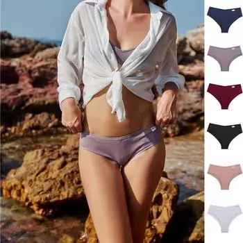 FINETOO M-XXXL хлопковые трусики, женское нижнее белье, женские трусы, женское нижнее белье, сексуальные стринги, бразильские трусы, большие размеры XXXL белый