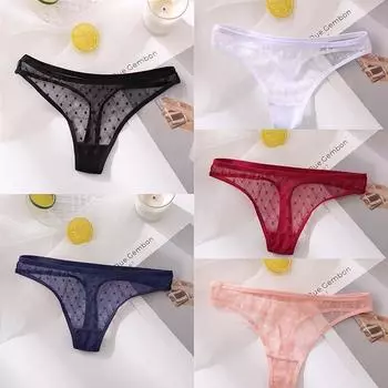 FINETOO нижнее белье для девочек, женские сетчатые кружевные трусики M-XL, сексуальные стринги с низкой талией, женское мягкое нижнее белье, женское M&Fast Shipping синий