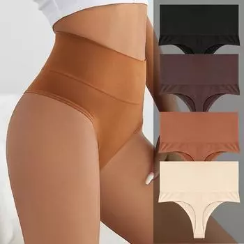 FINETOO Нижнее белье со средней талией, бесшовное, антибактериальные, дышащие, сексуальные, Т-образные, стринги, большие, для йоги, женские стринги S&1pc жёлтый