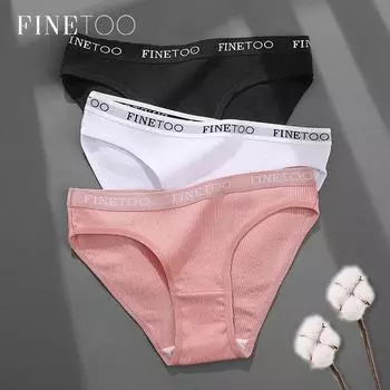 FINETOO Новые женские трусы M-2XL, трусики с буквами на заказ, дышащее хлопковое нижнее белье, женские трусы, повседневные трусики, женское нижнее белье XL