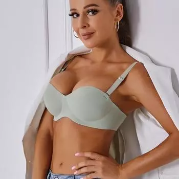FINETOO простой дышащий модный однотонный бюстгальтер бесшовный светильник небольшого размера A/B чашка бюстгальтер без косточек нижнее белье нижнее белье