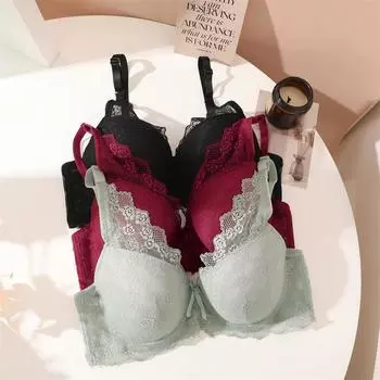 FINETOO сексуальное кружевное нижнее белье бюстгальтер пуш-ап для женщин бюстгальтеры с регулируемыми бретелями