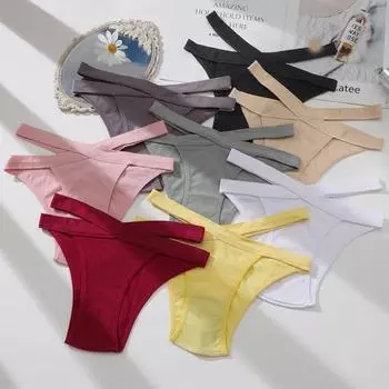 FINETOO сексуальные хлопковые трусики для женщин, женское нижнее белье с перекрестием спереди, женские дышащие трусы из 2 шт./компл., трусы для девочек, нижнее белье M-XL, новое XL