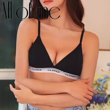 FINETOO Сексуальный бесшовный бюстгальтер с короткими топами Женский беспроводной бюстгальтер с подкладкой Женская футболка с короткими рукавами и топом на груди Майка-бюстгальтер с короткими рукавами One Size чёрный