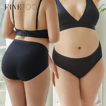 FINETOO трусики больших размеров, женские хлопковые трусы XL-5XL, нижнее белье с низкой талией, однотонные трусы, женские трусики большого размера, нижнее белье XL белый