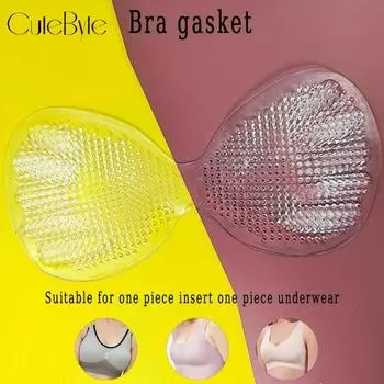 FINETOO Утолщенная подушечка на плоской груди, бикини сбалансированного размера, собранная силиконовая дышащая задняя вставка