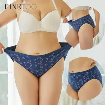FINETOO XL-5XL женское сексуальное бесшовное нижнее белье больших размеров с высокой талией, хлопковое нижнее белье, трусы, прозрачные женские хлопковые трусики для здоровья, нижнее белье 5XL