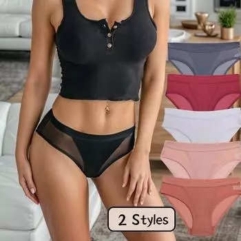 FINETOO Женские бесшовные трусики, дышащее нижнее белье для женщин, трусы M-XL M розовый