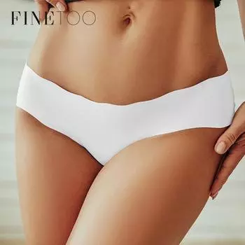 FINETOO женские бесшовные трусики с низкой талией, мягкие трусы, сексуальное нижнее белье для девочек, женские удобные трусы M-XL M кирпич красный