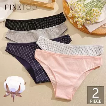 FINETOO женские хлопковые сексуальные трусики, удобное нижнее белье, бесшовные трусы с низкой талией и принтом для девочек, дышащие трусы, нижнее белье XL