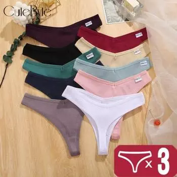 FINETOO женские хлопковые трусики, модные бразильские трусы, мягкое и удобное нижнее белье S