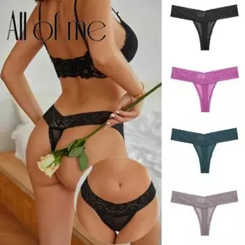 FINETOO женские сексуальные кружевные стринги с v-образным вырезом на талии, женские трусики с вырезами, стринги, женское нижнее белье, S-XL