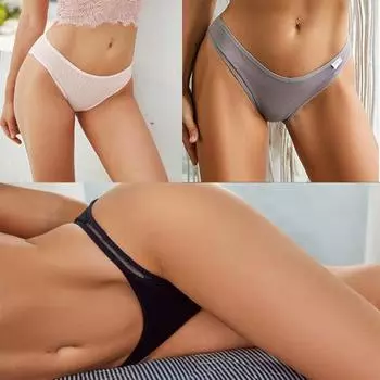FINETOO женские трусики из хлопка, нижнее белье M-XL, сексуальные трусы с V-образной талией для девочек, мягкие трусики с низкой посадкой, женские трусы, женское нижнее белье M