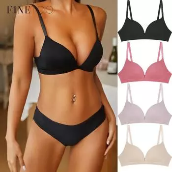 FINETOO Женское белье удобного бюстгальтера безшовное для собранных женщин и противобактериологическое нижнее белье