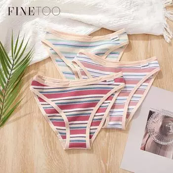 FINETOO женское хлопковое нижнее белье сексуальное женское белье плюс размер трусы со средней талией сексуальные трусики хлопковые женские трусики нижнее белье S