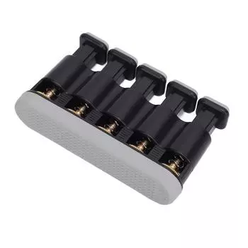 Finger Strengthener 3 to 8.5 Lbs Tension Adjustable Soft Button Cap Anti Slip Grip Exerciser for серый