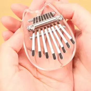 Finger Thumb Piano 8 Key Mini Thumb Piano Musical Instrument Portable Kalimba Thumb Piano for Kids Adults Beginners Love Heart