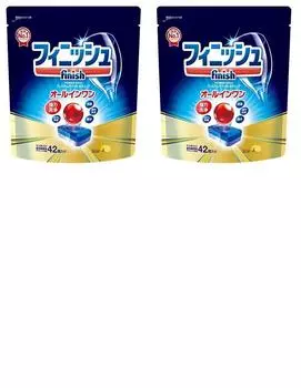 Finish Dishwasher Detergent Premium Powerball Cube 42 pieces x 2 bags [Bulk Purchase] All-in-One