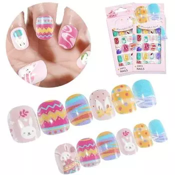 Finished Nail Easter Kids Fake Nails Children False Nail Fake Nail Tips Nail Art Decoration 312