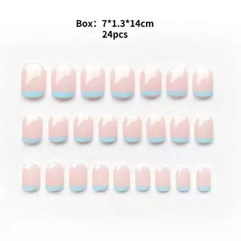 Finished Nail Stickers Removable Wearresistant Nail Stickers Short Pink Light
